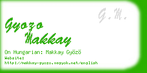 gyozo makkay business card